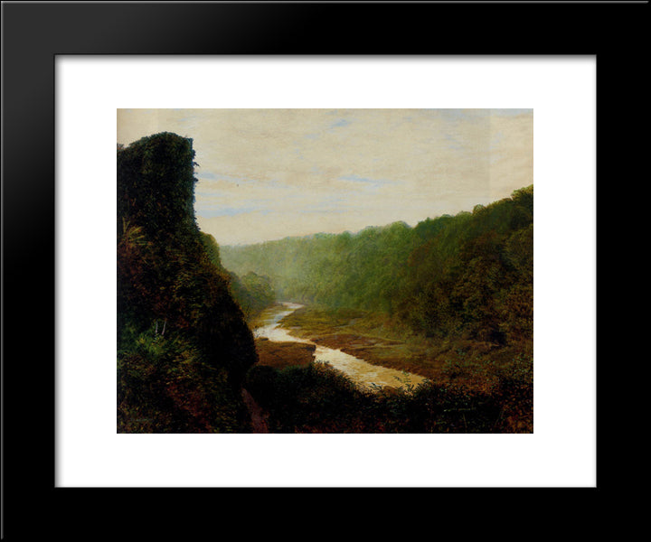 Landscape With A Winding River 20x24 Black Modern Wood Framed Art Print Poster by Grimshaw, John Atkinson