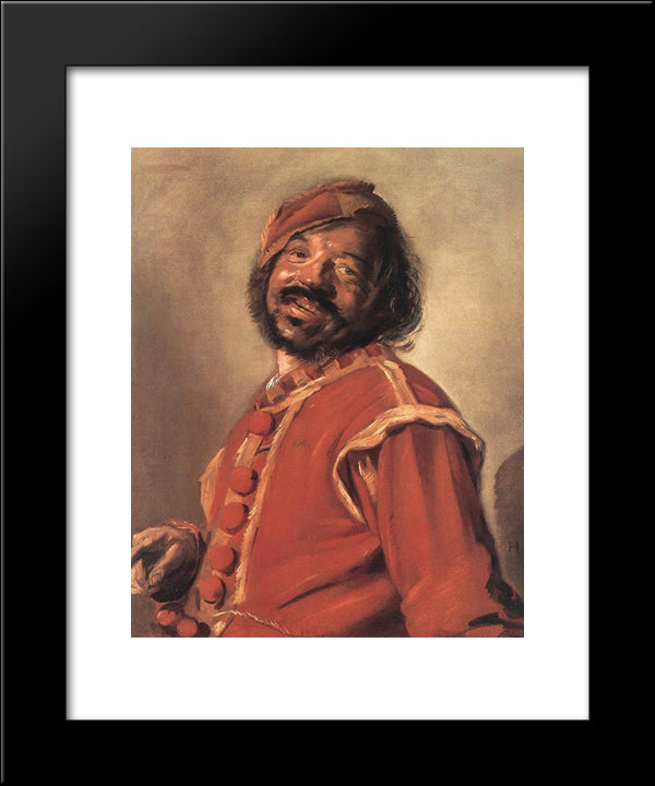 Mulatto (So'Called) 20x24 Black Modern Wood Framed Art Print Poster by Hals, Frans