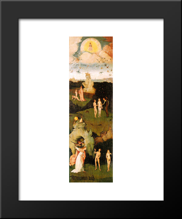 Haywain, Left Wing Of The Triptych 20x24 Black Modern Wood Framed Art Print Poster by Bosch, Hieronymus