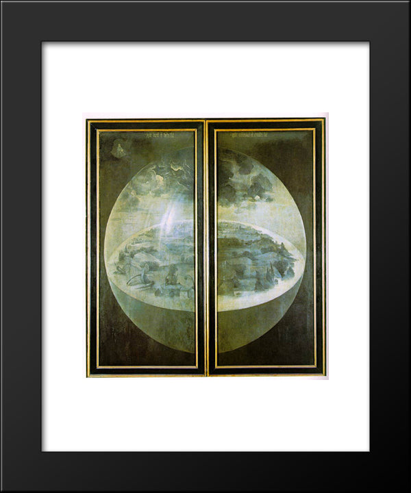 Garden Of Earthly Delights, Outer Wings Of The Triptych 20x24 Black Modern Wood Framed Art Print Poster by Bosch, Hieronymus
