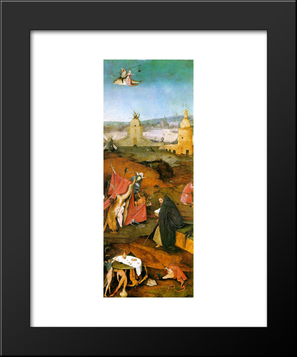 Temptation Of St. Anthony, Right Wing Of The Triptych 20x24 Black Modern Wood Framed Art Print Poster by Bosch, Hieronymus