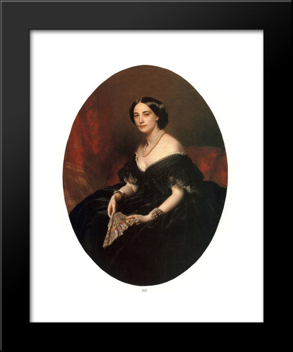 Portrait Of A Lady 20x24 Black Modern Wood Framed Art Print Poster by Winterhalter, Franz Xaver