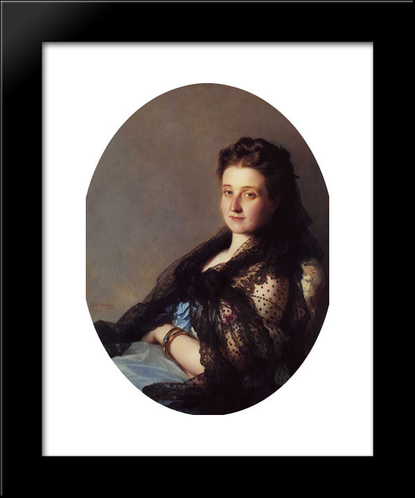 Portrait Of A Lady 20x24 Black Modern Wood Framed Art Print Poster by Winterhalter, Franz Xaver