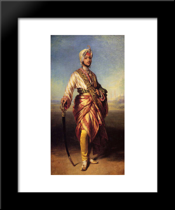 The Maharajah Duleep Singh 20x24 Black Modern Wood Framed Art Print Poster by Winterhalter, Franz Xaver