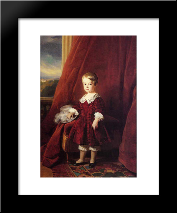 Louis Philippe Marie Ferdinand Gaston D'Orleans, Comte D'Eu 20x24 Black Modern Wood Framed Art Print Poster by Winterhalter, Franz Xaver