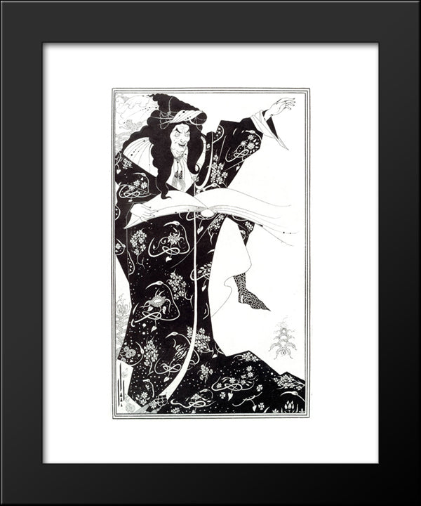 Virgilius The Sorcerer 20x24 Black Modern Wood Framed Art Print Poster by Beardsley, Aubrey