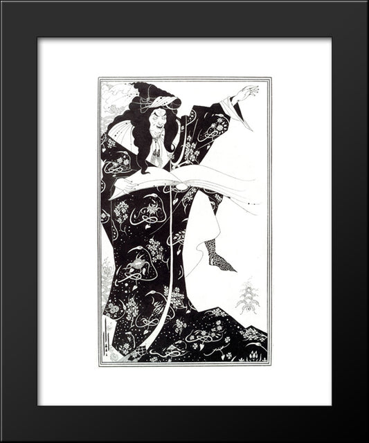 Virgilius The Sorcerer 20x24 Black Modern Wood Framed Art Print Poster by Beardsley, Aubrey