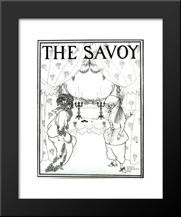 Title Page Of 'The Savoy ', No 1 20x24 Black Modern Wood Framed Art Print Poster by Beardsley, Aubrey