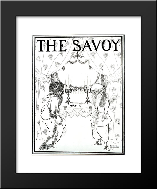 Title Page Of 'The Savoy ', No 1 20x24 Black Modern Wood Framed Art Print Poster by Beardsley, Aubrey