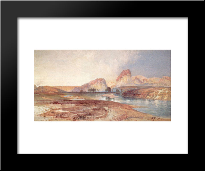 Cliffs, Green River, Wyoming 20x24 Black Modern Wood Framed Art Print Poster by Moran, Thomas