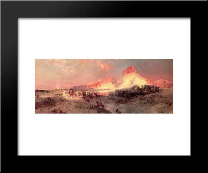 Green River Cliffs, Wyoming 20x24 Black Modern Wood Framed Art Print Poster by Moran, Thomas