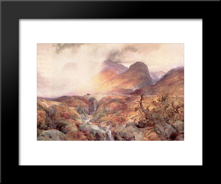 Pass At Glencoe, Scotland 20x24 Black Modern Wood Framed Art Print Poster by Moran, Thomas