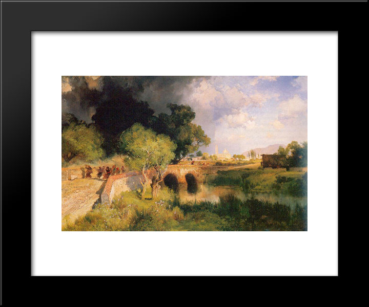 Gathering Storm Near Maravatio, Mexico 20x24 Black Modern Wood Framed Art Print Poster by Moran, Thomas