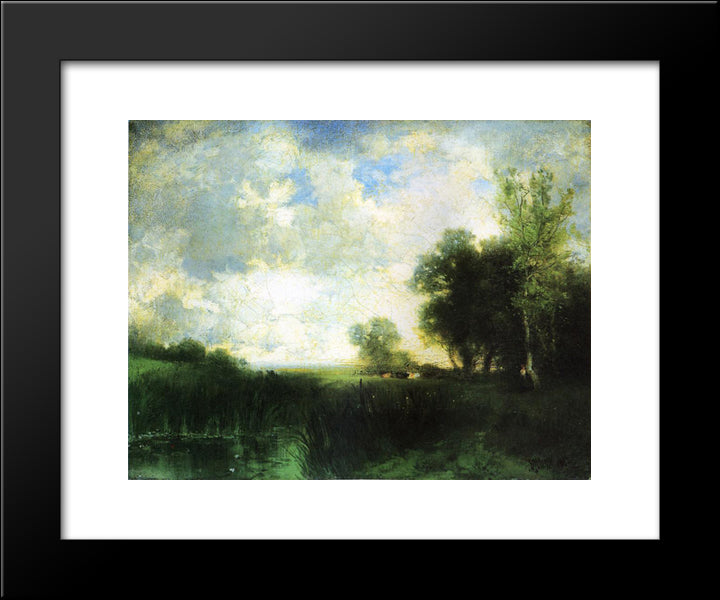Lowery Day 20x24 Black Modern Wood Framed Art Print Poster by Moran, Thomas