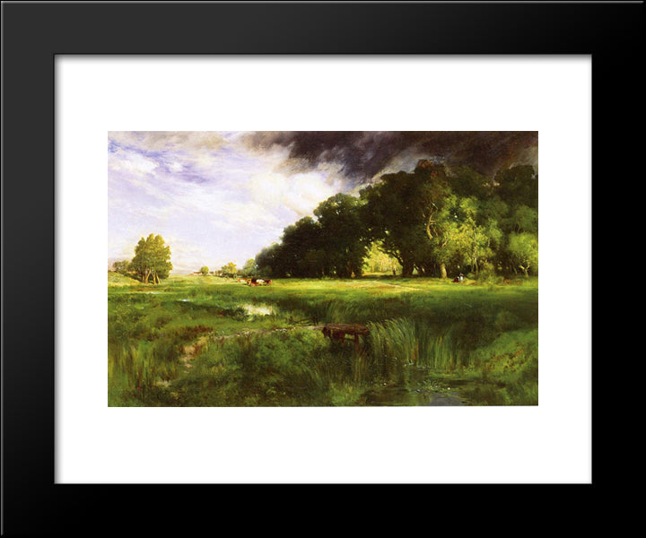 Summer Squall 20x24 Black Modern Wood Framed Art Print Poster by Moran, Thomas
