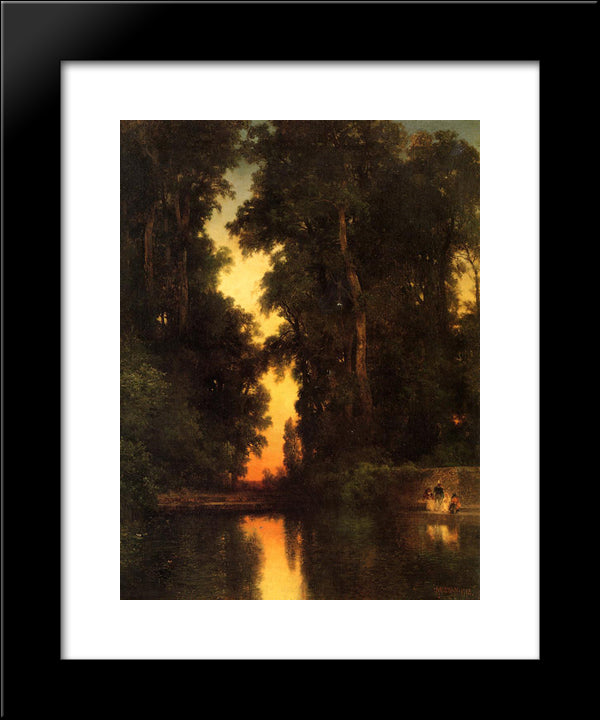 The Borda Gardens, Mexico 20x24 Black Modern Wood Framed Art Print Poster by Moran, Thomas