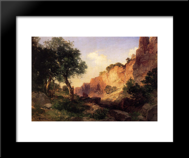 The Grand Canyon ' Hance Trail 20x24 Black Modern Wood Framed Art Print Poster by Moran, Thomas