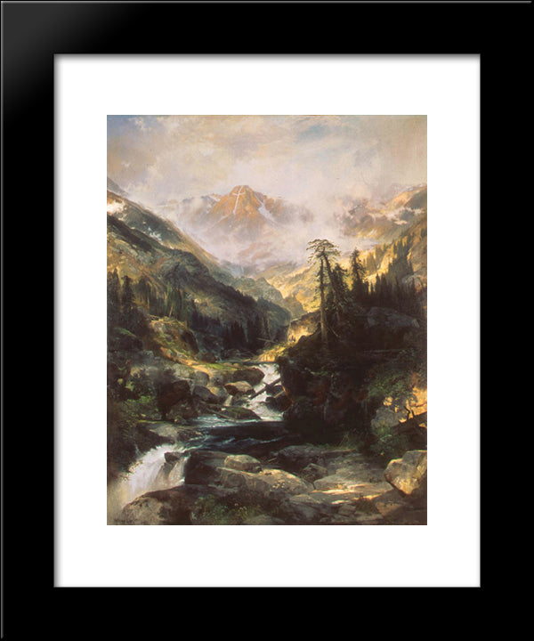 Mountain Of The Holy Cross 20x24 Black Modern Wood Framed Art Print Poster by Moran, Thomas