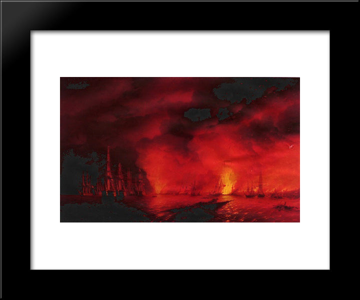 Sinop 20x24 Black Modern Wood Framed Art Print Poster by Aivazovsky, Ivan