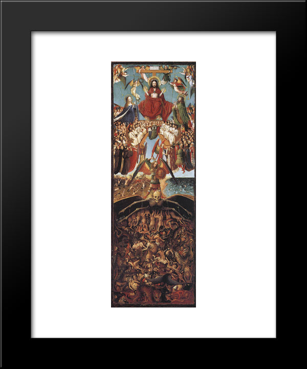 Last Judgment 20x24 Black Modern Wood Framed Art Print Poster by van Eyck, Jan
