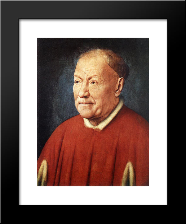 Portrait Of Cardinal Niccolo Albergati 20x24 Black Modern Wood Framed Art Print Poster by van Eyck, Jan