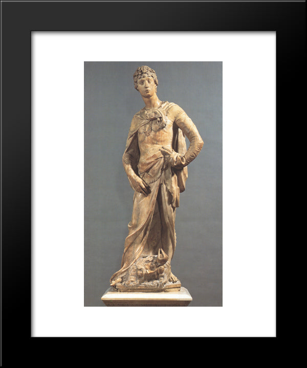 David 20x24 Black Modern Wood Framed Art Print Poster by Donatello