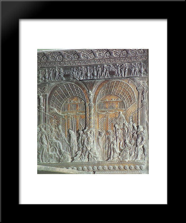 Christ Before Pilate And Caiaphas 20x24 Black Modern Wood Framed Art Print Poster by Donatello