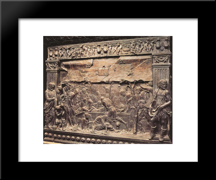 Entombment 20x24 Black Modern Wood Framed Art Print Poster by Donatello