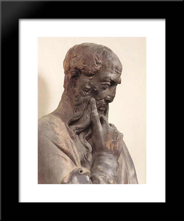 Prophet With Scroll 20x24 Black Modern Wood Framed Art Print Poster by Donatello