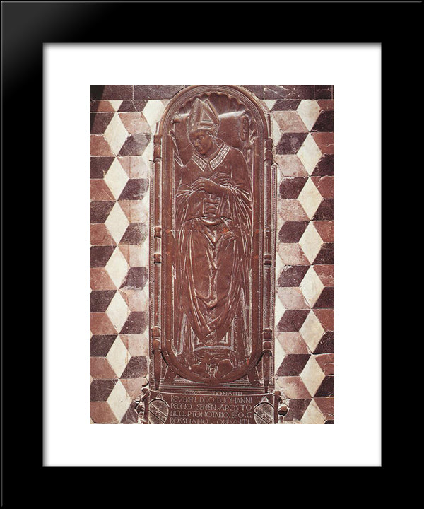 Tombstone Of Bishop Giovanni Pecci 20x24 Black Modern Wood Framed Art Print Poster by Donatello