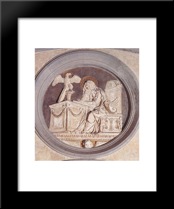Evangelist John 20x24 Black Modern Wood Framed Art Print Poster by Donatello