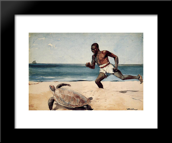 Rum Cay 20x24 Black Modern Wood Framed Art Print Poster by Homer, Winslow