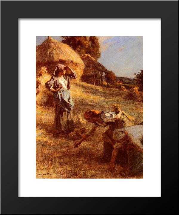 Haymakers 20x24 Black Modern Wood Framed Art Print Poster by L'Hermitte, Leon Augustin