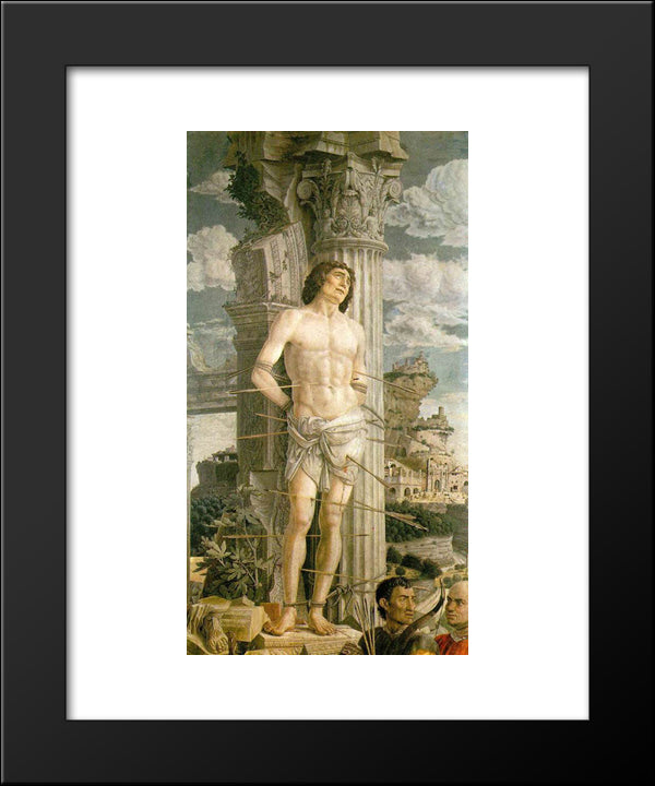 St Sebastian 20x24 Black Modern Wood Framed Art Print Poster by Mantegna, Andrea
