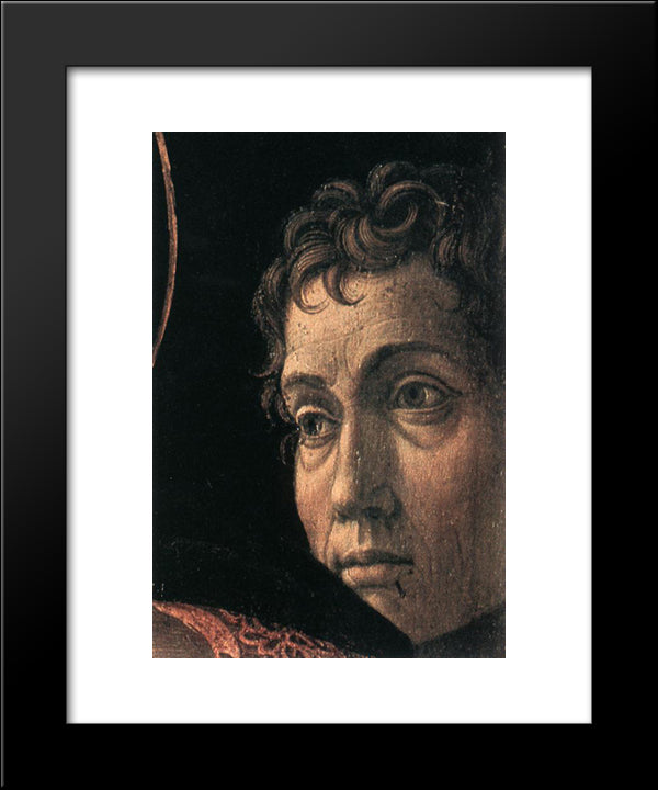 Presentation At The Temple ' Detail 20x24 Black Modern Wood Framed Art Print Poster by Mantegna, Andrea
