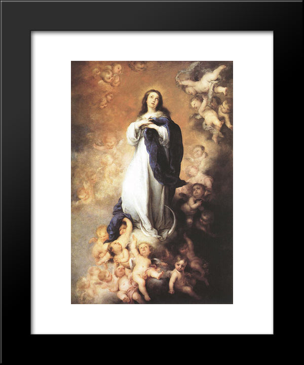 Immaculate Conception 20x24 Black Modern Wood Framed Art Print Poster by Murillo, Bartolome Esteban