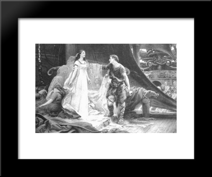 Tristan And Isolde 20x24 Black Modern Wood Framed Art Print Poster by Draper, Herbert James Draper