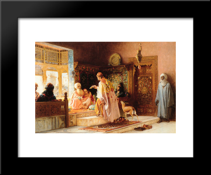 The Messenger 20x24 Black Modern Wood Framed Art Print Poster by Bridgman, Frederick Arthur