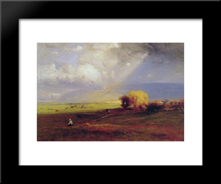 Passing Clouds 20x24 Black Modern Wood Framed Art Print Poster by Inness, George