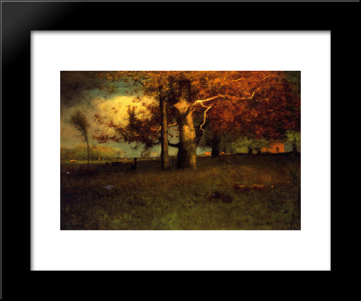 Early Autumn, Montclair 20x24 Black Modern Wood Framed Art Print Poster by Inness, George