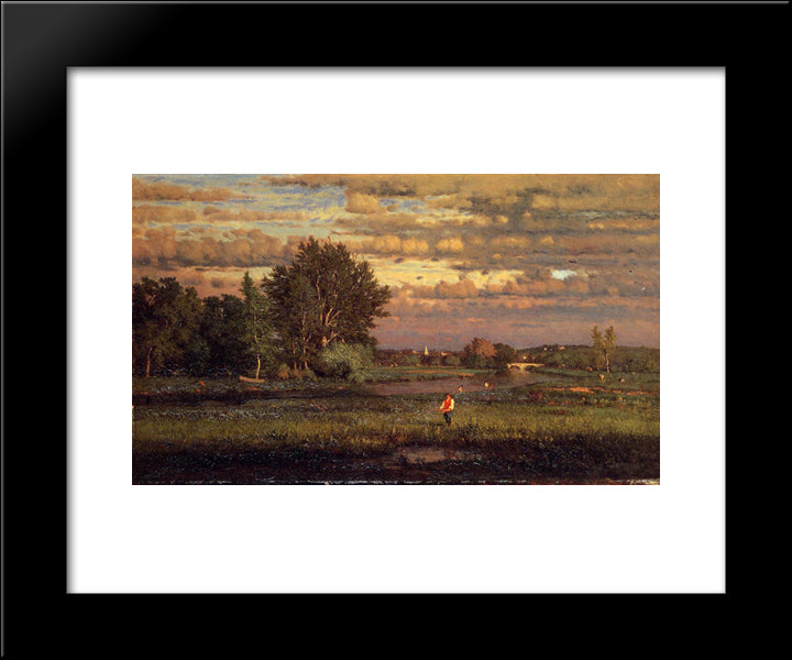Clearing Up 20x24 Black Modern Wood Framed Art Print Poster by Inness, George