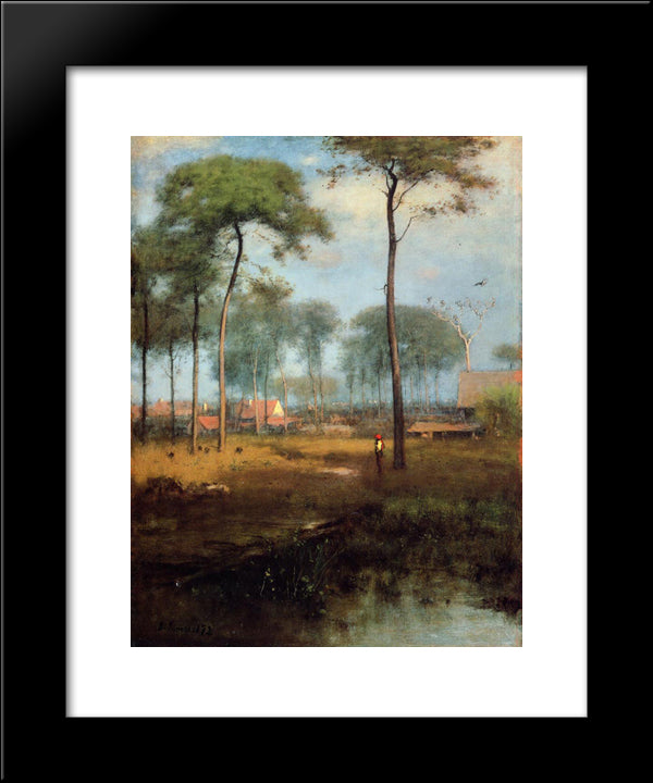 Early Morning, Tarpon Springs 20x24 Black Modern Wood Framed Art Print Poster by Inness, George