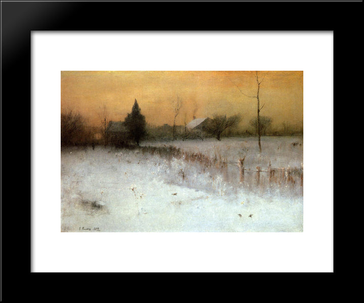 Home At Montclair 20x24 Black Modern Wood Framed Art Print Poster by Inness, George