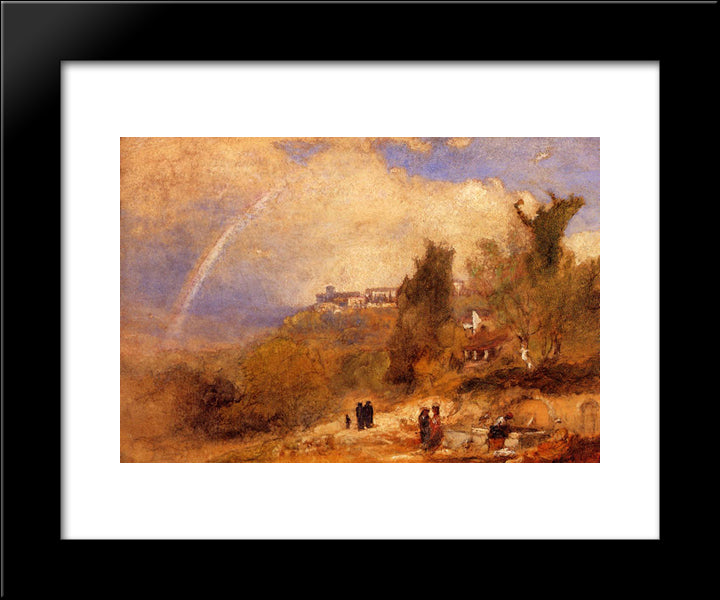 Near Perugia 20x24 Black Modern Wood Framed Art Print Poster by Inness, George