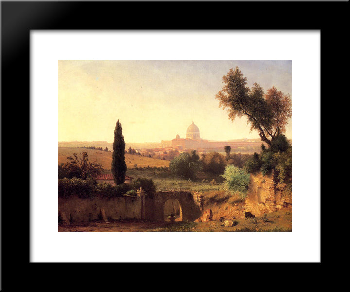 St. Peter'S, Rome 20x24 Black Modern Wood Framed Art Print Poster by Inness, George