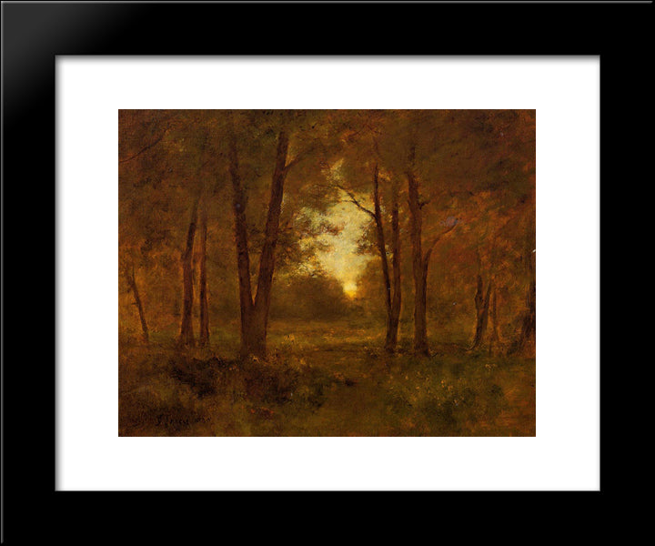 Sundown Near Montclair 20x24 Black Modern Wood Framed Art Print Poster by Inness, George