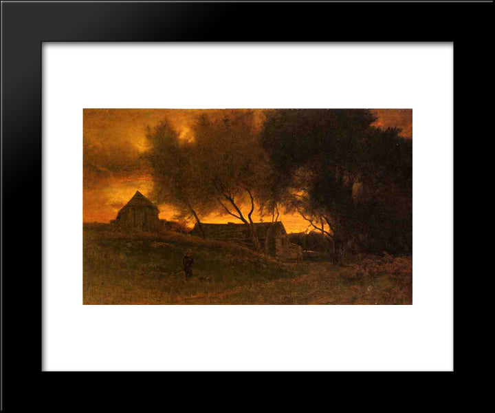 The Gloaming 20x24 Black Modern Wood Framed Art Print Poster by Inness, George