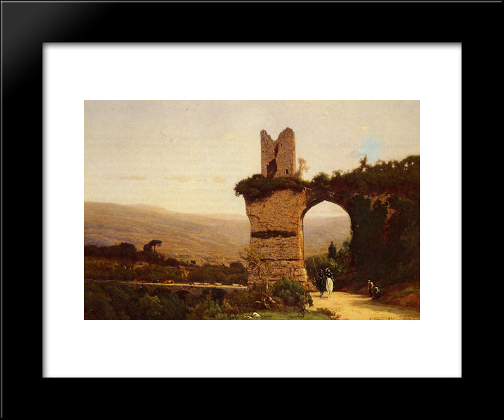 The Commencement Of The Galleria 20x24 Black Modern Wood Framed Art Print Poster by Inness, George