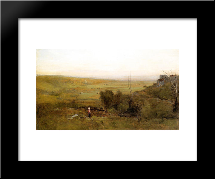 The Valley 20x24 Black Modern Wood Framed Art Print Poster by Inness, George