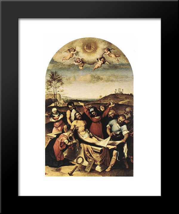Deposition 20x24 Black Modern Wood Framed Art Print Poster by Lotto, Lorenzo